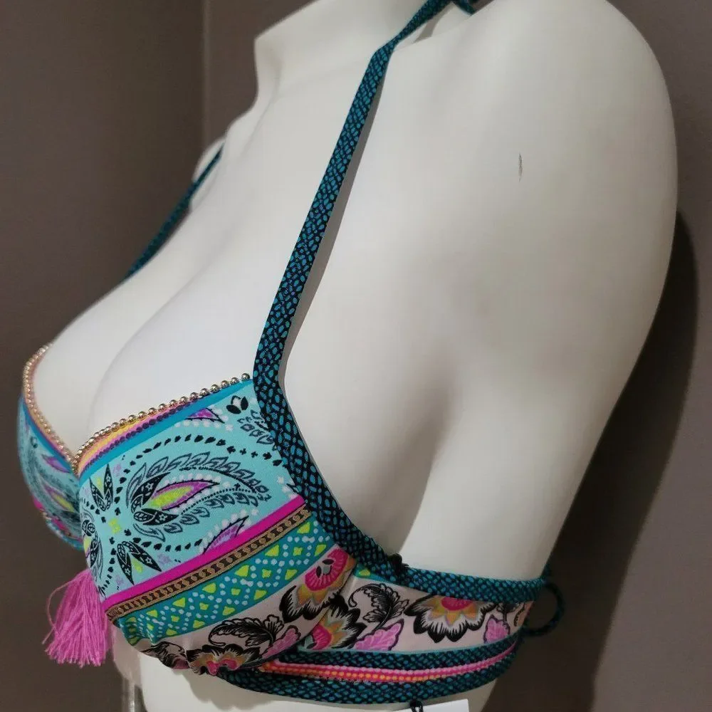Shade & Shore Bikini Top Gold Beads - Picture 3 of 8